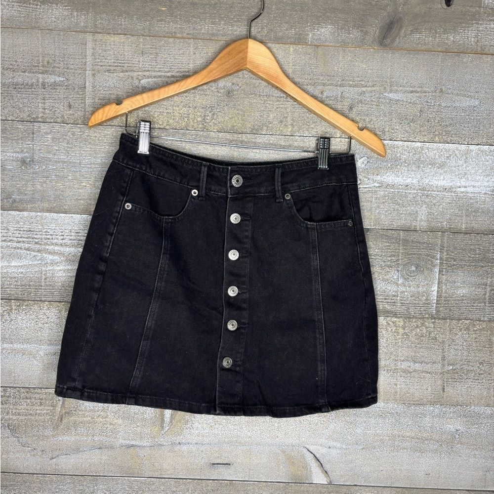 American Eagle Outfitters 2 Black high waisted denim Mini Skirt Casual Night Out